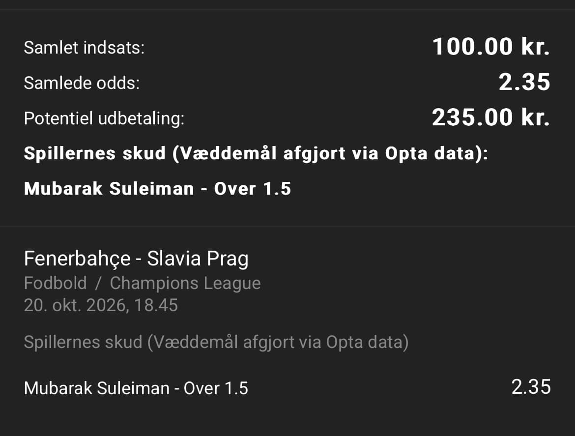 Fenerbahçe vs Slavia Praha